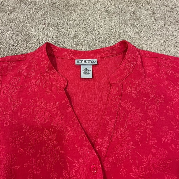 Maggie Barnes for Catherines Button Up Textured Blouse - Picture 4 of 6